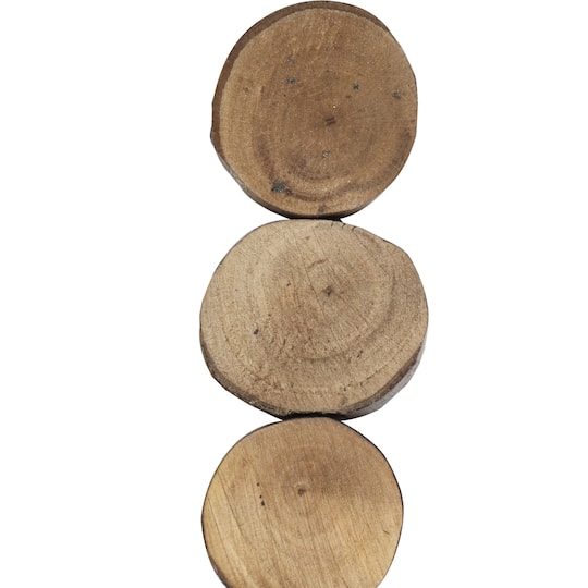 Natural Woodgrain Slice Circle Beads by Bead Landing&#xAE;